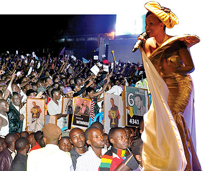 Songbird Knowless performs before a mamoth crowd