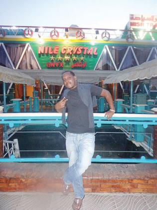 The writer before the cruise. The New Times/ B. Kimenyi