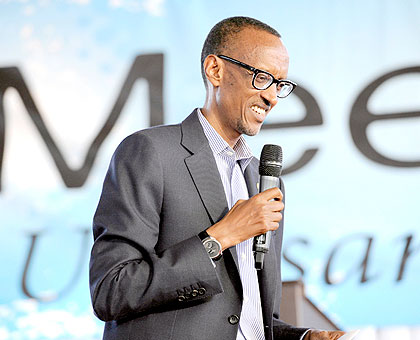 President Paul Kagame yesterday met women at the first Abagore #MeetthePresident session in Kigali. The President  noted that Rwandans cannot claim to be on the path to transformation if women are excluded, yet they constitute more than 50 per cent of the population. The women, representing different women groups across the country, praised the inclusive policies introduced under the leadership of the President. Saturday Times/ Village Urugwiro. 