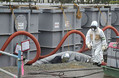 A radioactive substance, strontium-90, is present in the groundwater at Fukushima nuclear plant. Net photo.