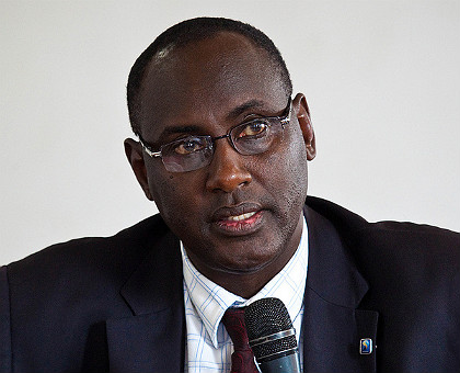 Ignatius Kamali addressing the press conference. The New Times/Timothy Kisambira