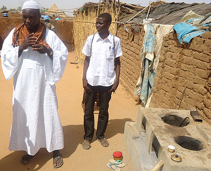 Sheikh Ally is one of the beneficiaries of an improved stove courtsey of  RDF peacekeepers in Al Salam IDP camp, Darfur.