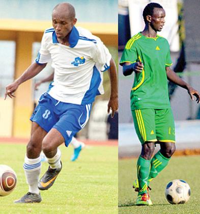 Djamal Mwiseneza (L) will be making his debut under Coach Eric Nshimiyimanau2019s Amavubi team this Sunday when they face Ethiopia. Mohamed Mushimiyimana (R) is another entertaining midfielder to watch. The New Times /T. Kisambira.