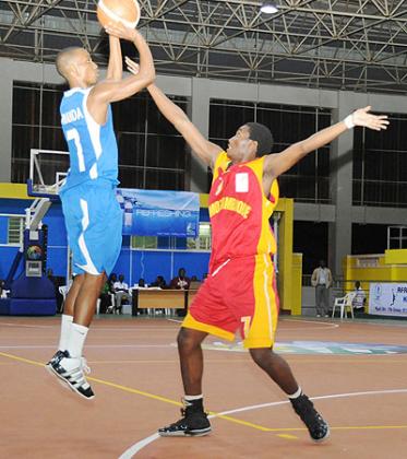 Lionnel Hakizimana seen here during a past competition. He has been summoned on the Afrobasket team which starts residential training next week. Saturday Times/ file.