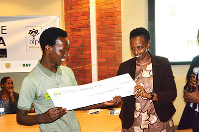 KIST Rector Dr Marie Christine Gasinzigwa.  Education Times/ T. Ishimwe.