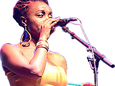 Rwandan singer Shanel takes to the stage.