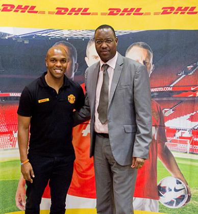 Minister Protais Mitali with Quinton Fortune. Mitali  has lauded  DHL Express for inspiring young Rwandan footballers. DHL is the official Logistics Partner of Manchester United. The N....
