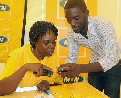 An MTN subscriber registers his SIM card. The New Times/John Mbanda