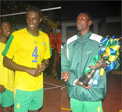 Christophe Mukunzi [L] and Flavien Ndamukunda seen in a past competition. They are part of the Rwanda men's team which will take part in the sub-zonal World Championship Qualifiers.  T....