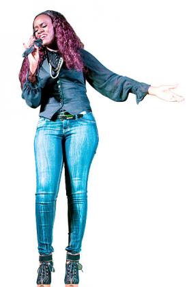 Bringing down the house! Kanyomozi knows how to engage the crowd.