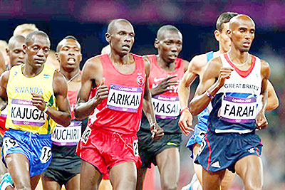 Long distance athlete Robert Kajuga [L] is among athletes who are training in Kenya ahead of next year's Commonwealth Games due in Glasgow, Scotland. The New Times / Courtesy.