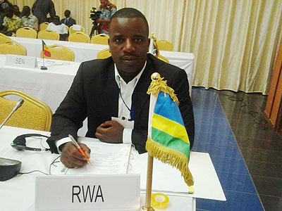 Alfred Twahirwa, the local handball federation's Secretary General. 
