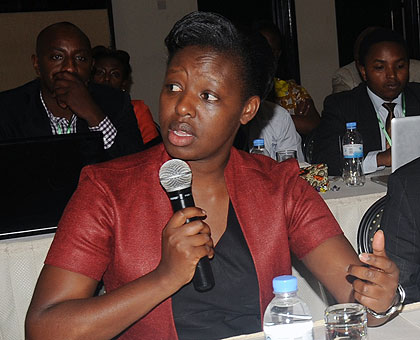 Dr Asiimwe speaks at the conference yesterday. The New Times, John Mbanda. 