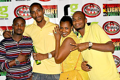 Party goers at the first ever Traffic Lights party. 