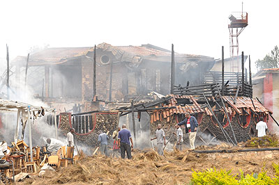 Fire last year left Cadillac Culb in ruins. The New Times/ File.