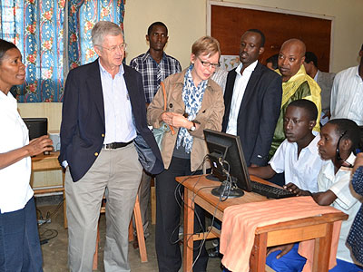 The delegation toured the camp and held discussions with refugees. The New Times/Courtesy