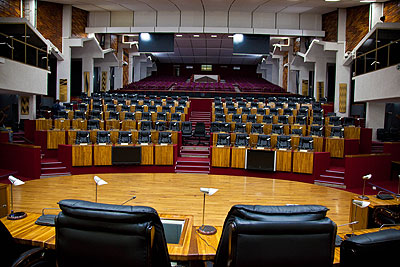 The Chamber of Deputies sits neat and silent in absence of Members of Parliament yesterday. The New Times/ Timothy Kisambira.