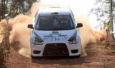 Giancarlo Davite and Vindevogel cruising their Miss X in Kenya Safari Rally last month. Times Sport / Courtesy.