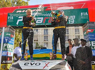 Giancarlo Davite last finished on the podium in the Zambia Rally back in May.  Times Sport /  Courtesy.