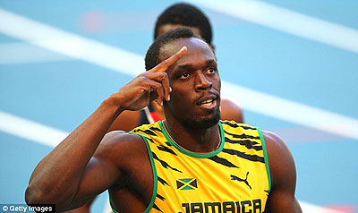 Usain Bolt easily qualified for the semi-finals of the 200m in Moscow. Net photo.