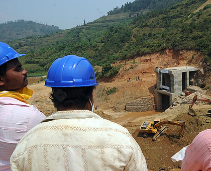 Nyabarongo Hydro Power Project in its first stages. EWSA estimates that the 563 MW target will require an investment capital equivalent to $1.8 billion over four years.  The New Times/ File. 