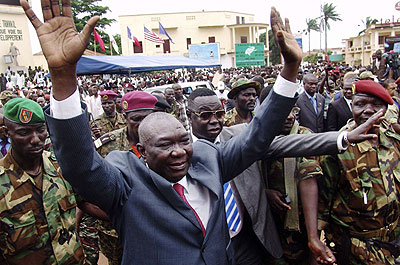 Michel Djotodia u2018s inauguration was dubbed as illigitimate by his opponents. Net photo.