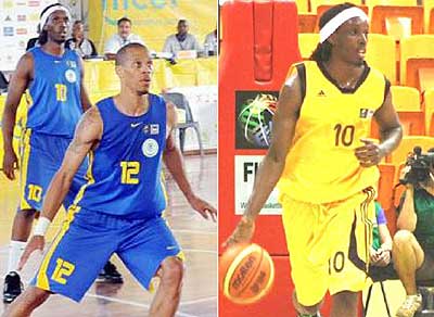 Rwanda will be looking to Kenneth Gasana (L) and Hamza Ruhezamihigo's experience to play a winning role against Burkina Faso today. The New Times/ File Photo.