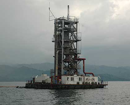 The Methane Gas Plant in Lake Kivu. The New Times/ File