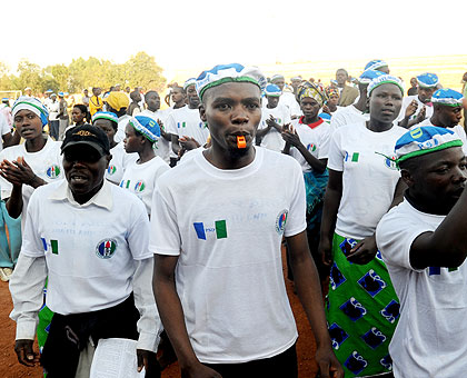 PSD party supporters during campaign launch in Gichumbi on Monday.   The New Times/ John Mbanda. 