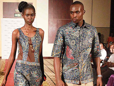 Runway models at a past fashion show in Kigali.