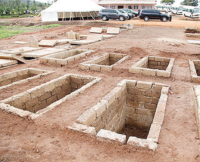 Graves at Rusororo cemetery. Net photo