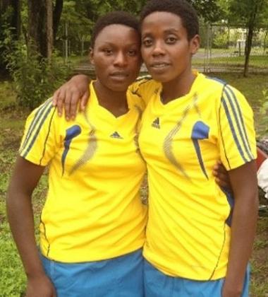 Denyse Mutatsimpundu (L) and Charlotte Nzayisenga (R) will lead Rwanda's women team.   Times Sport / File