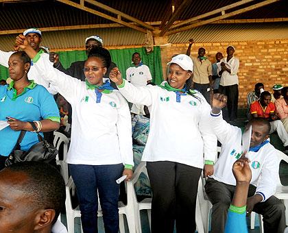 PSD candidates campaign at Gicumbi stadium last week. The Sunday Times/John Mbanda