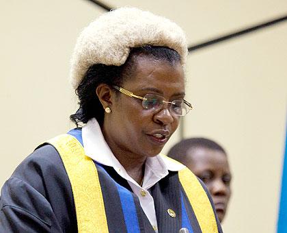EALA Speaker Margaret Zziwa during a past session in Kigali. The Sunday Times/John Mbanda
