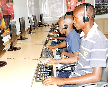 Youth at an Internet hub in Kigali. The EAC information and communication technology treaty will ensure ICT services are at citizensu2019 disposal in the Common Market.  The New Times/ File