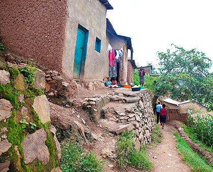 Slum dwellings at Gatsata. The government has outlined plans to root out all slums in the City of Kigali. The New Times/ T. Kisambira.