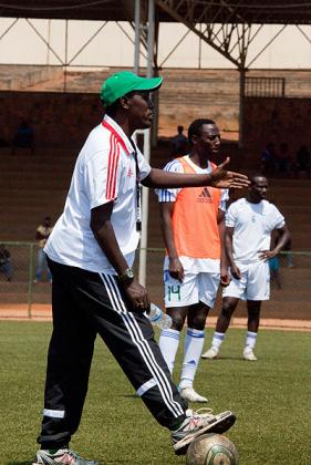 Gicumbi FC coach Jean Bapiste Kayiranga has been tasked to keep the newly promoted side in the league. Saturday Sport/T. Kisambira.