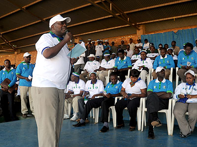 Nkusi, one of the PSD partyu2019s candidates during his campaign in Kigali. The New Times/John Mbanda