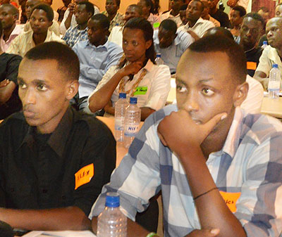 Undergraduate students at a local university. Many wrongly feel that degrees are irrelevant today. The New Times/ Courtesy.