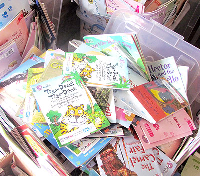 Some of the books donated by International Book Bank. The New Times/ Susan Babijja.