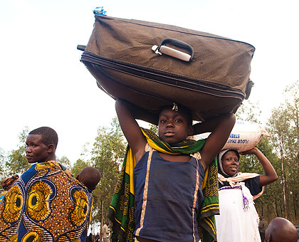 More returnees arrived on Sunday bringing the total number of those evicted by Tanzania to more than 7,000.  The New Times/ Timothy Kisambira.
