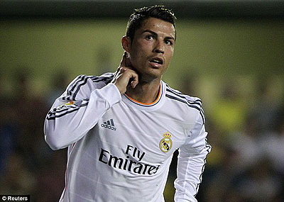 Ronaldo scored Real's second goal against Villarreal on Saturday night in a 2-2 draw. Net photo.