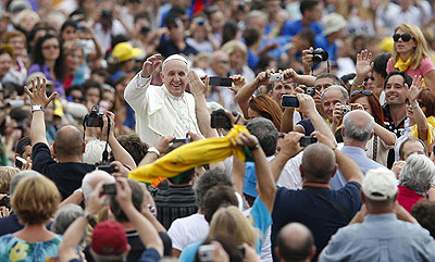 Pope Francis has said he envisions a greater role for women in the 1.2bn-member church. Net photo.