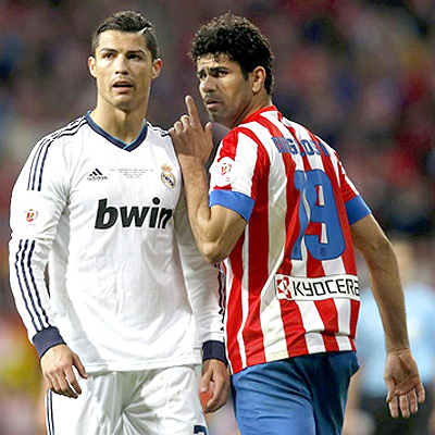 Cristiano Ronaldo and Diego Costa will lead the line for Real and Atletico, respectively. Net photo.