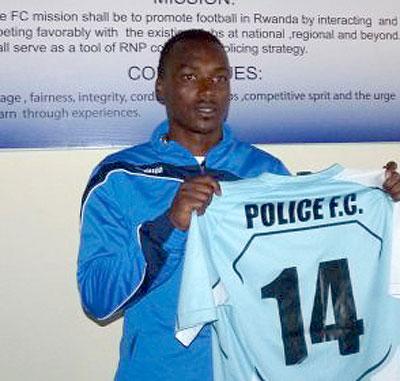 Striker Kipson Atuheire being presented to the media on Friday. Sunday Sport; Courtsey