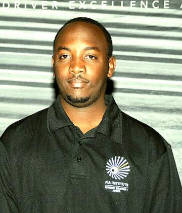 Rwanda's representative Fernand Rutabingwa at the FIA Institute Young drivers academy. Times Sport/ Courtesy.