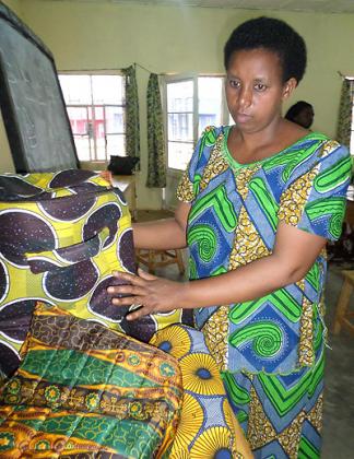Edith Mukamurera at her workshop in Kabuga, Gasabo district. Saturday Times/Collins Mwai.