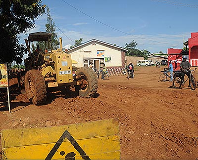 Road construction. Under Imihigo, each district, in consultation with specific central government unit, sets its own targets.  The News Times /  File. 