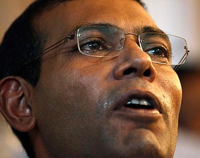 Nasheed secured more than 45 percent of the first round votes but fell short of the 50 percent needed. Net photo.