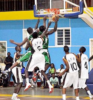 Espoir seen here battling APR Fc in a past league match, are already champions with one match remaining to the end of the season. The New Times/ File.